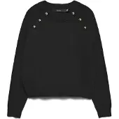 Vero Moda Vmhappy Ls O-Neck Button Pullover Boo
