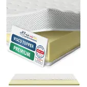 AM Qualitätsmatratzen | Premium Visco-Topper | 150x200 cm | 6 cm Höhe | Matratzentopper | 150/200 | Viscoschaum Topper | Memoryschaum