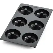 Lékué bakvorm uit silicone voor donuts 6 zwart