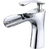Sonstiges Waschbecken Wasserfall Armatur Silber Chrom Messing 1 Loch Heiß Kalt LK1004CG