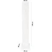 Euraneg GmbH Desinfektionsmittelspender Säule, Acryl SD100, Hochwertige Desinfektionssäule mit modernem Design, 1 Stück - Farbe: weiß
