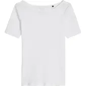 Marc O'Polo T-Shirt "T-shirt, short-sleeve, boat-neck", Damen, Gr. S, weiß, Single Jersey, Obermaterial: 100% Baumwolle, Rundhals, Shirts T-Shirt