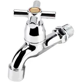 Fdit Wasserhahn Waschmaschine Einzelauslauf Kreuzgriff