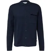 s.Oliver Strickjacke Strickjacke aus Baumwolle mit Polokragen und Brusttasche