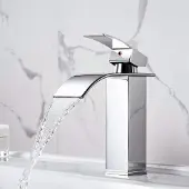 Sonstiges Wasserfall-Badarmatur Einhebel-Waschtischmischer Messing Edelstahl verchromt geräuscharm