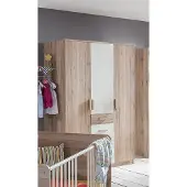 Wimex Keiderschrank Drehtürenschrank Cariba sanremo eiche weiß 135cm