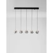 Nova Luce Nove Luce LED Pendelleuchte IFOS, Schwarz, Chrom, 25 Watt, 1341lm, Warmweiß,