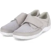 Waldlaufer Damen 496h31-316/070 Slipper/ Klettschuhe HENNI Grau Leder-Textil-MixGröße:7