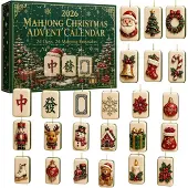 Beherger Chinesisches Mahjong-Adventskalender, für Weihnachtsdekoration, Heimdekoration & Festgeschenk