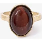 Sissy-Boy Gold-plated Ring Mit Ovalem Stein | Größe: 19