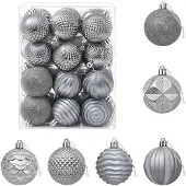 vidaXL Weihnachtskugelset 36 stk. Grau 6 cm Polystyrol 42050712