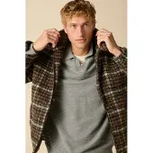 Sissy-Boy Karierte Wolljacke - Dunkelbraun | Größe: XXL
