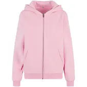 Build Your Brand Fluffy Reißverschlusspullover