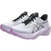 Asics Laufschuh "NOVABLAST 6 LITE-SHOW", Damen, Gr. 40,5, weiß (lite, show, lavender glow), Synthetik, Schuhe Laufschuh, mit reflektierenden Details