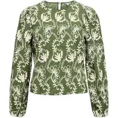 Object Gemusterte Bluse Grün 44
