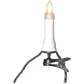 Konstsmide LED Baumkette, Topbirnen, "One String", 25 funkelnde bernsteinfarbene Dioden, 4,5V, Außen (IP44), grünes Kabel - 1150-020
