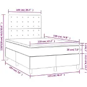 vidaXL Boxspringbett mit Matratze & LED Schwarz 120x190 cm Stoff