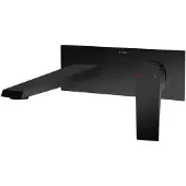 TRIZERATOP Wand-Waschtischarmatur mit Klick-Klack-Ablauf, Sette Nero, schwarz matt
