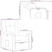 vidaXL Relaxsessel Schwarzer Stoff