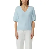s.Oliver Strickpullover Kurzarm-Strickpullover mit V-Ausschnitt