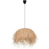 Nova Luce Pendelleuchte Jaunet E27 Natur Schwarz Rattan Ø65cm 9586535