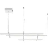 Nova Luce LED Pendelleuchte Pace dimmbar 83W warmweiss 3000K Weiß Aluminium 102x80cm 9002055