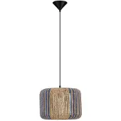 Nova Luce Pendelleuchte Abby E27 Mehrfarbig Stahl Seil Ø33x25cm 9586606