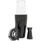 Leopold Vienna Cocktailshaker Acolon Schwarz 450ml (3-Teilig)