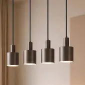 LINDBY Hängelampe Ovelia , dimmbar, braun / rost, für Wohn- / Esszimmer, Metall, Modern, Pendelleuchte