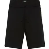 BOSS Sweatshorts "Authentic Shorts", Herren, Gr. L, N-Gr, schwarz (schwarz 002), Jersey, Obermaterial: 100% Baumwolle, gerade ca. Mitte Knie, Hosen Sweatshorts