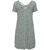 ONLY Minikleid "ONLBERA BACK LACE UP S/S DRESS JRS NOOS" Viskosemischung, regular fit, Rundhals