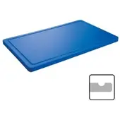 Caterchef Schneideschale blau Polyethylen mit Rinne ( Fisch ) 50x30x2(h)cm