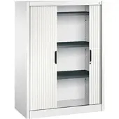 C+P Rollladenschrank Omnispace, 3 OH, abschließbar, B 1000 x T 420 x H 1345 mm, Stahl/Kunststoff, verkehrsweiß