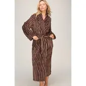 Hunkemoller Weicher Fleece-Bademantel Braun