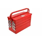 AWTOOLS Metall-Werkzeugkasten 7 Fächer 25x20x43 cm pulverbeschichtet