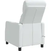 vidaXL Massage Relaxsessel Weiß Stoff