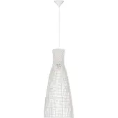 Nova Luce Pendelleuchte Niro E27 Natur Weiß Rattan Ø35cm 9586620