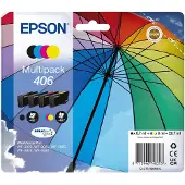 Epson 4-Farben-Multipack 406 Umbrella DURABrite Ultra Tinte, Standardertrag, Cyan, Schwarz, Magenta, Gelb, 8,7 ml, 6 ml, 1 Stück(e), 450 Seiten