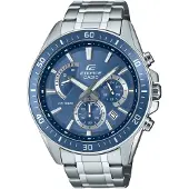 Casio Edifice EFR-552D-2AVUEF Herren-Chronographenuhr Blaues Zifferblatt Edelstahlarmband 47mm 10 Bar