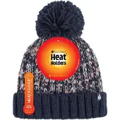 Heat Holder - Thermische Winterbommelmütze für Damen mit großem Pom Pom