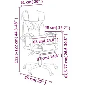 vidaXL Bürostuhl mit Massagefunktion Dunkelgrau Stoff