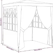 vidaXL Profi-Partyzelt mit Seitenwänden 2,5x2,5 m Blau 90 g/m²
