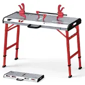 Dripio Werkbank, klappbar, 450 kg, 107x53 cm, höhenverstellbar, 2 Klemmen