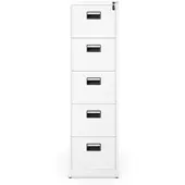 Jan Nowak Aktenschrank aus Metall SARA V5 600 460x1625x600 mm Weiß