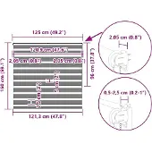 vidaXL Doppelrollo Sandbraun 125x150 cm Stoffbreite 120,9 cm Polyester