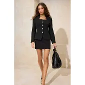 Trendyol Blazer in Schwarz - 38