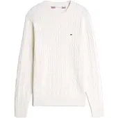 Tommy Hilfiger Classic Cotton Cable Ivory Petal Größe: L | Pullover Outlet | Herren | Weiß