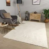TT Home FLACHWEBETEPPICH Boho Creme 240 x 340 cm