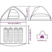 vidaXL Kuppel-Campingzelt 4 Personen Olivgrün Wasserdicht