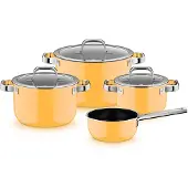 WMF FT Mineral Pro Pots Fusiontec Mineral Pro, Topf-Set, 4-teilig, Mango Yellow